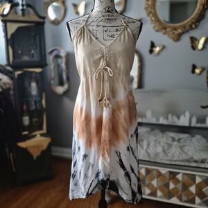 Sugar & Cream Boho Indie Tie-Dye Dress Large